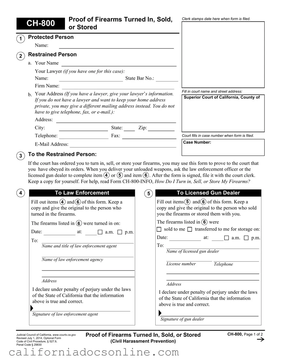 Fill Your California Ch 800 Form
