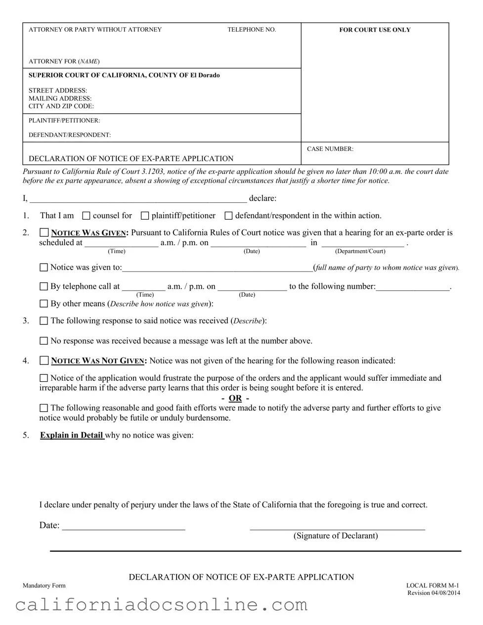 Fill Your California Local M 1 Form