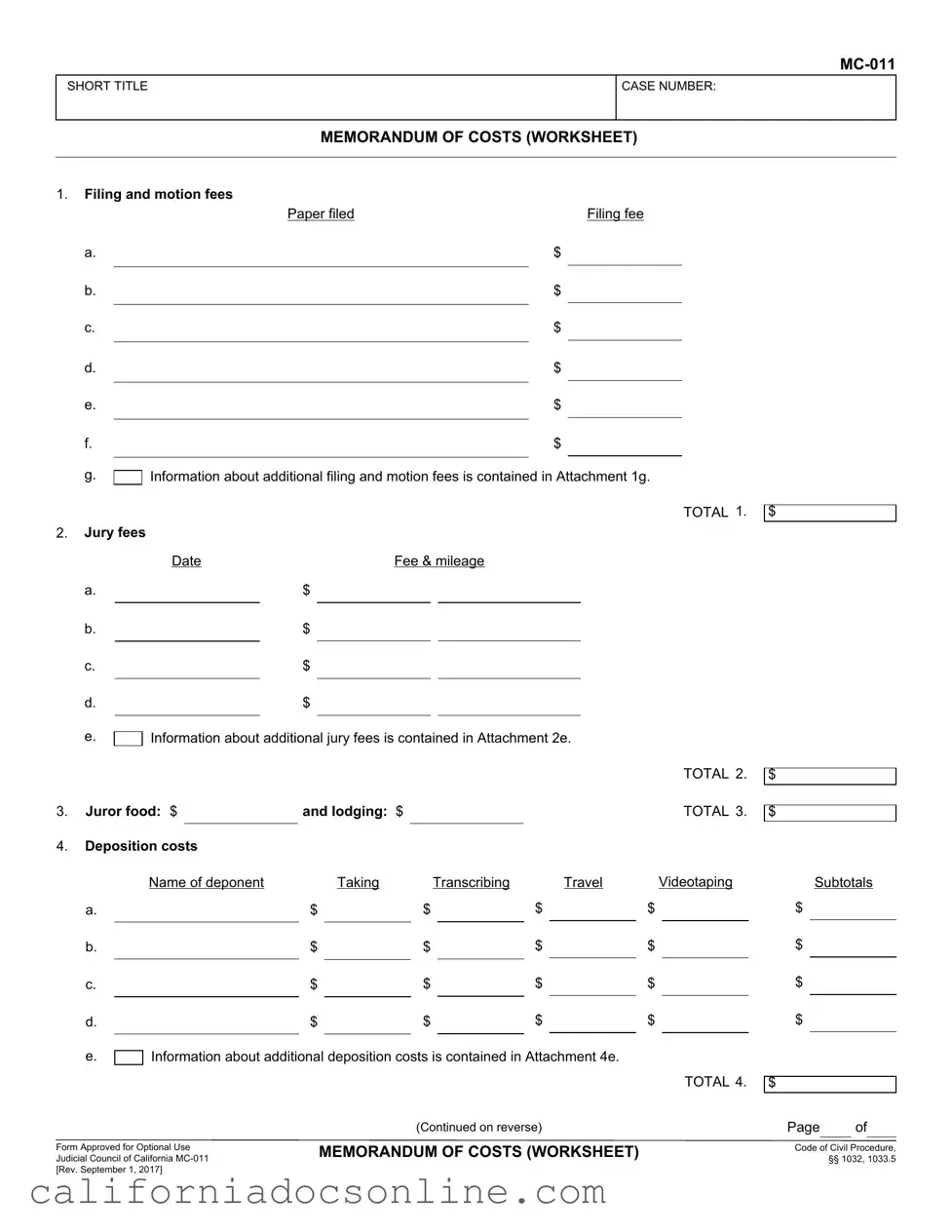 Fill Your California Mc 011 Form