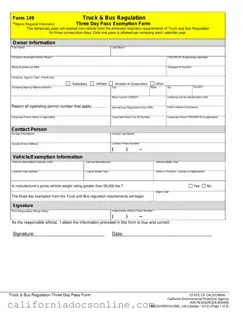 Fill Your California 149 Form