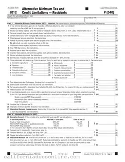 Fill Your California 540 Schedule P Form