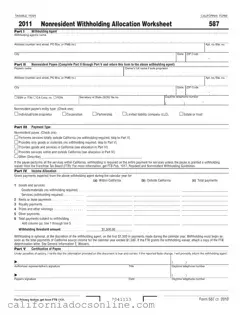 Fill Your California 587 Form