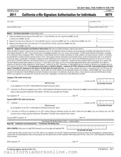 Fill Your California 8879 Form
