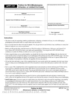 Fill Your California App 151 Form