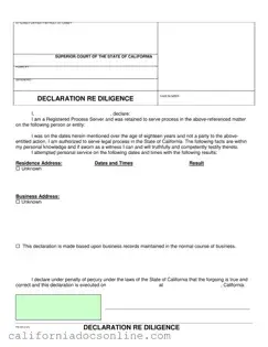 Fill Your California Diligence Form