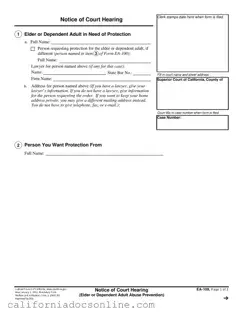 Fill Your California Ea 109 Form