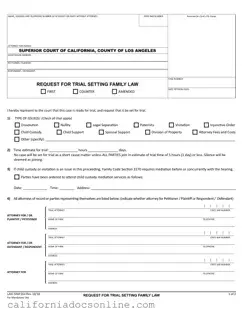 Fill Your California Fam 014 Form