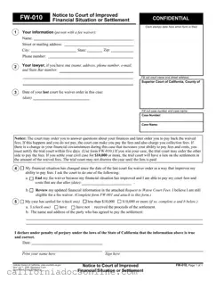 Fill Your California Fw 010 Form
