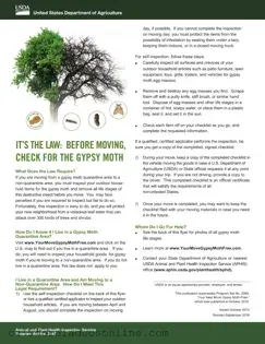 Fill Your California Gypsy Moth Checklist Form