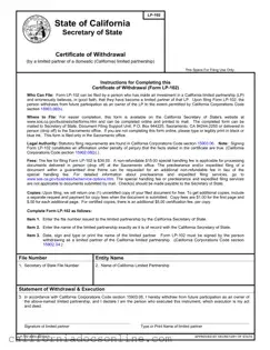 Fill Your California Lp 102 Form