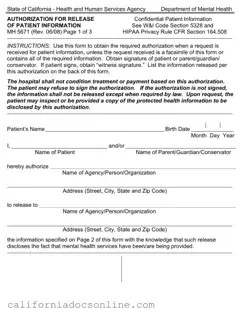 Fill Your California Mh 5671 Form