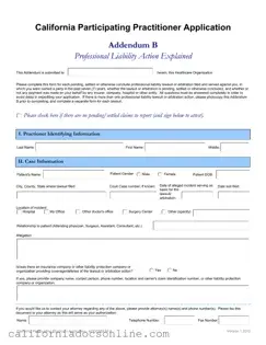 Fill Your California Participating Practitioner Form