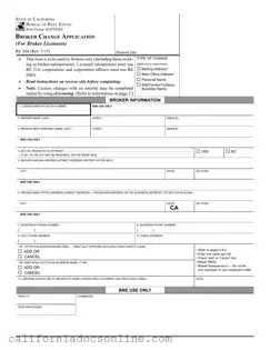 Fill Your California Re 204 Form