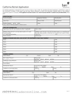 Fill Your California Rental Application Form