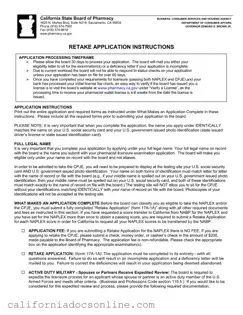 Fill Your California Retake Form