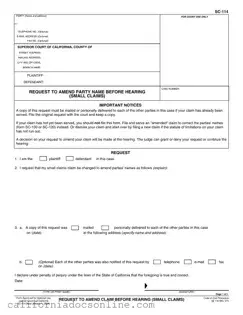 Fill Your California Sc 114 Form