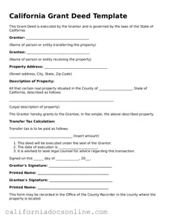 Official California Deed Document